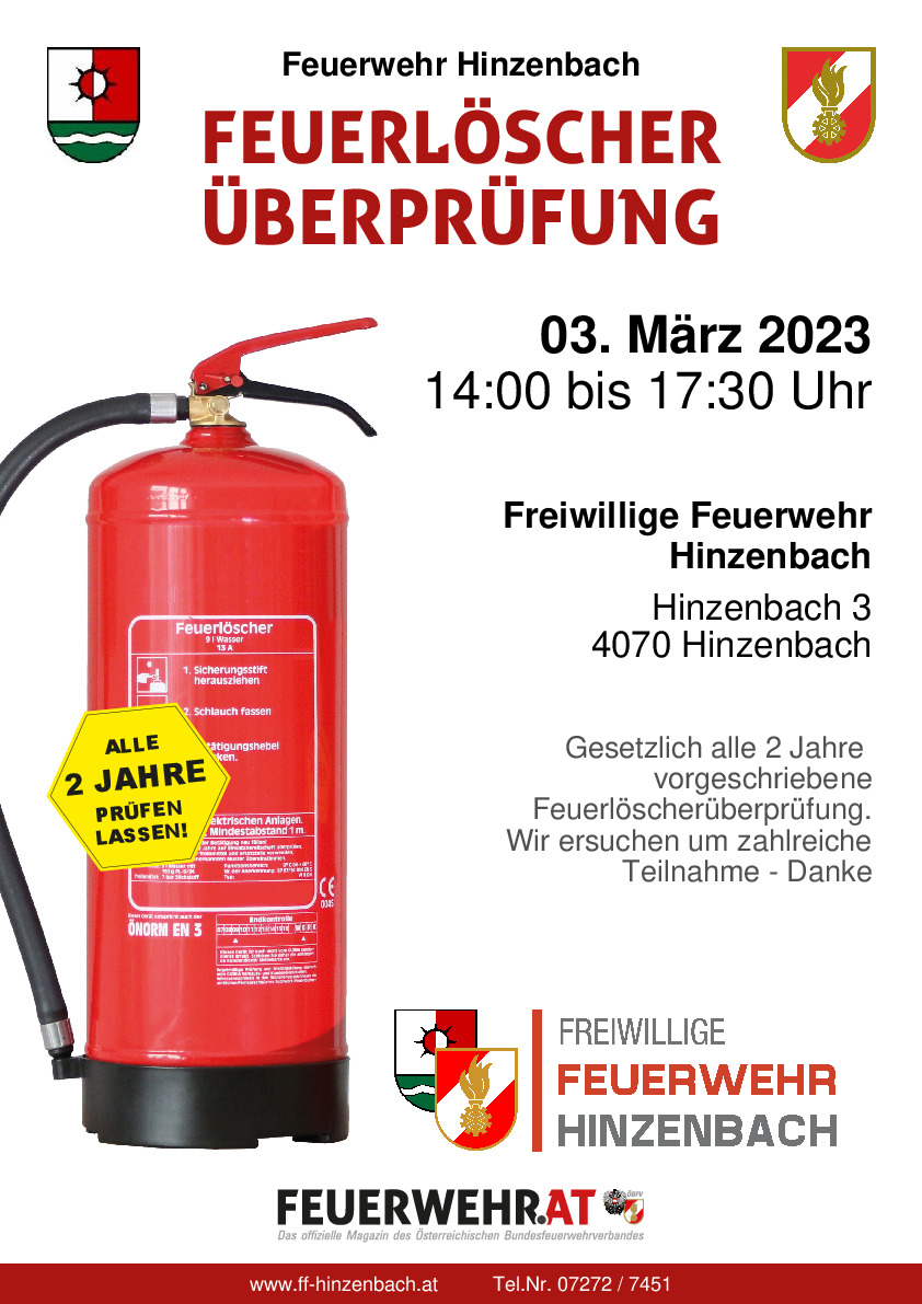 Plakat Feuerlöscherüberprüfung 2023 v2